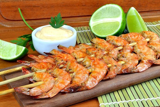 Grilled Shrimp, one of the best dishes of Brazilian Cuisine.